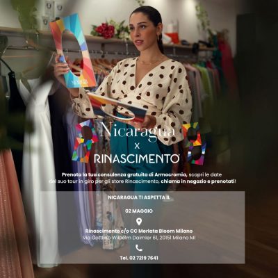 Rinascimento presenta l’evento esclusivo di consulenza gratuita di armocromia con l’esperta Nicole Giacobazzi.
