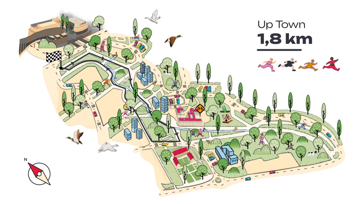 Up Town (1,8km)