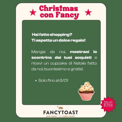 Premio post shopping! Un dolce in regalo da Fancytoast!