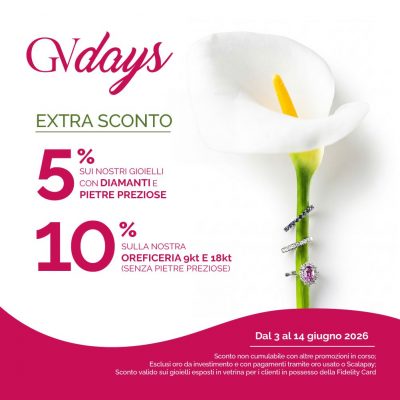 Extra Sconti con la Super Promo GV Days