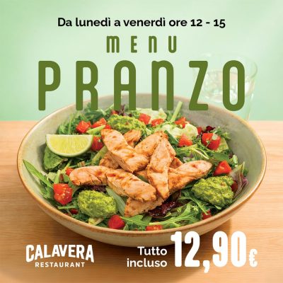 Menù pranzo a 12.90€