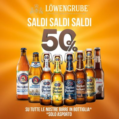 SALDI ESTIVI: BIRRE IN BOTTIGLIA AL 50%_LOWENGRUBE