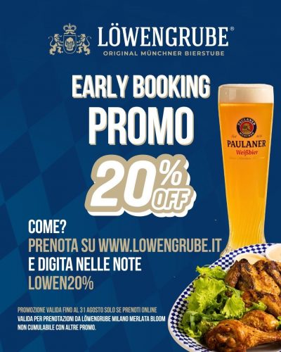 EARLY BOOKING 20% SCONTO